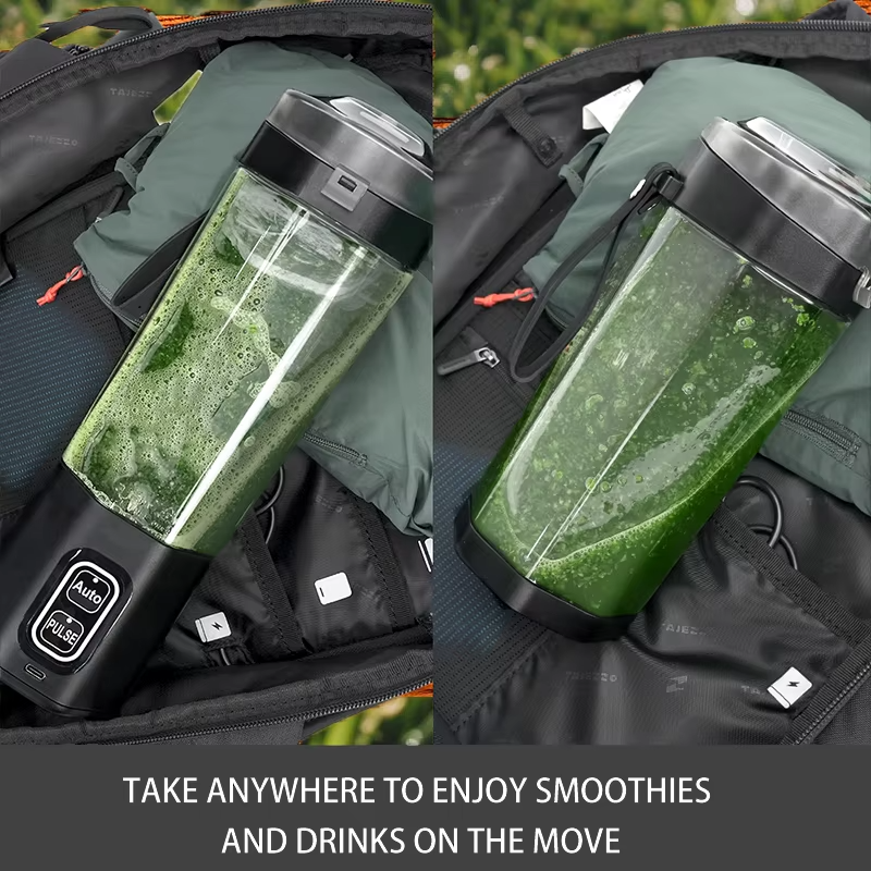 Portable USB Rechargeable Blender Bottle – 24oz Personal Smoothie & Protein Shake Maker