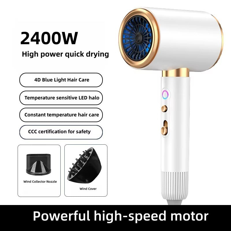 Professional High-Speed Ionic Hair Dryer – 2400W Fast Drying Salon Performance