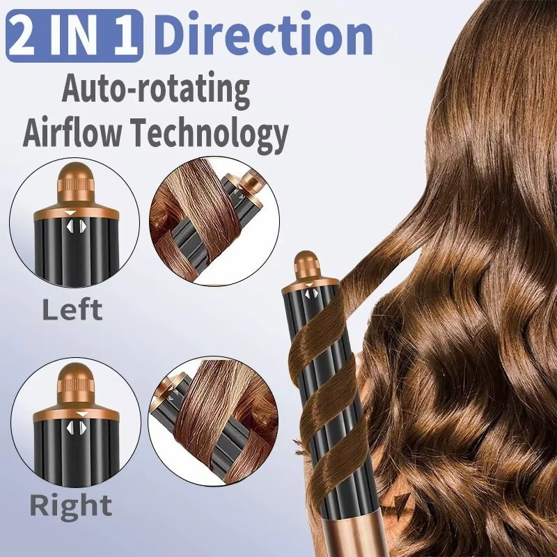 6-in-1 Air Wrap Professional Styler & Hair Dryer Set - with case