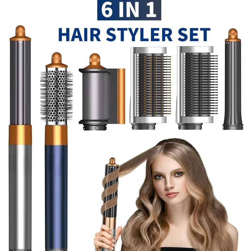 6-in-1 Air Wrap Professional Styler & Hair Dryer Set - with case
