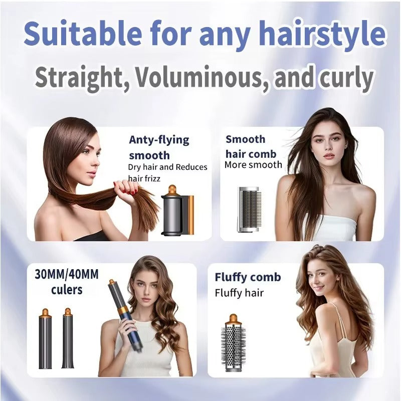 6-in-1 Air Wrap Professional Styler & Hair Dryer Set - with case
