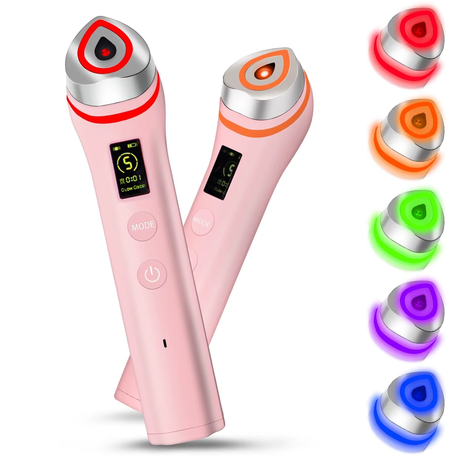5-in-1 LED Facial Therapy Wand – Portable Light Therapy Skincare Device