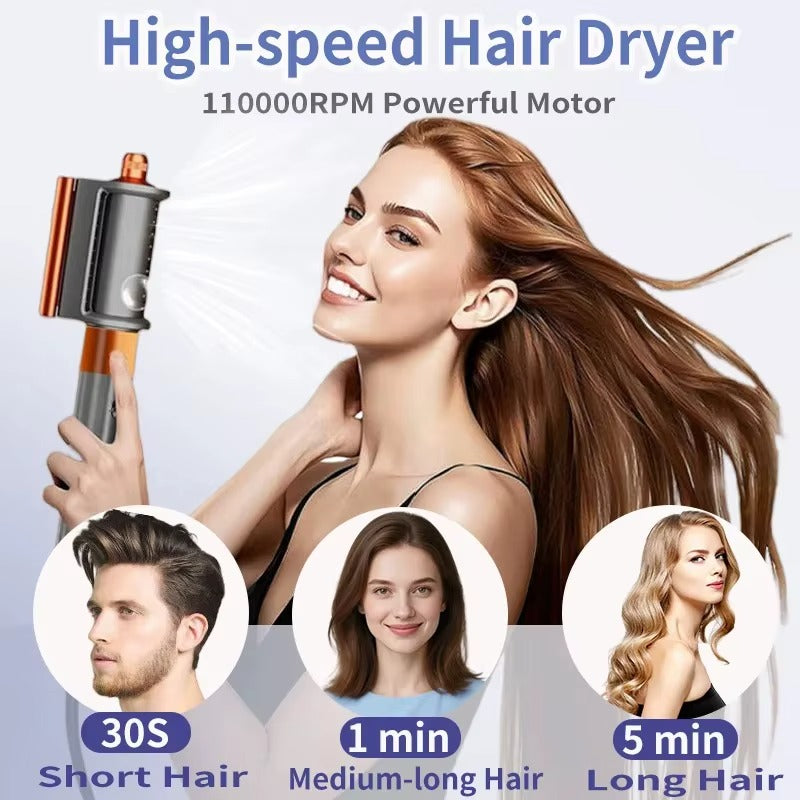 6-in-1 Air Wrap Professional Styler & Hair Dryer Set - with case
